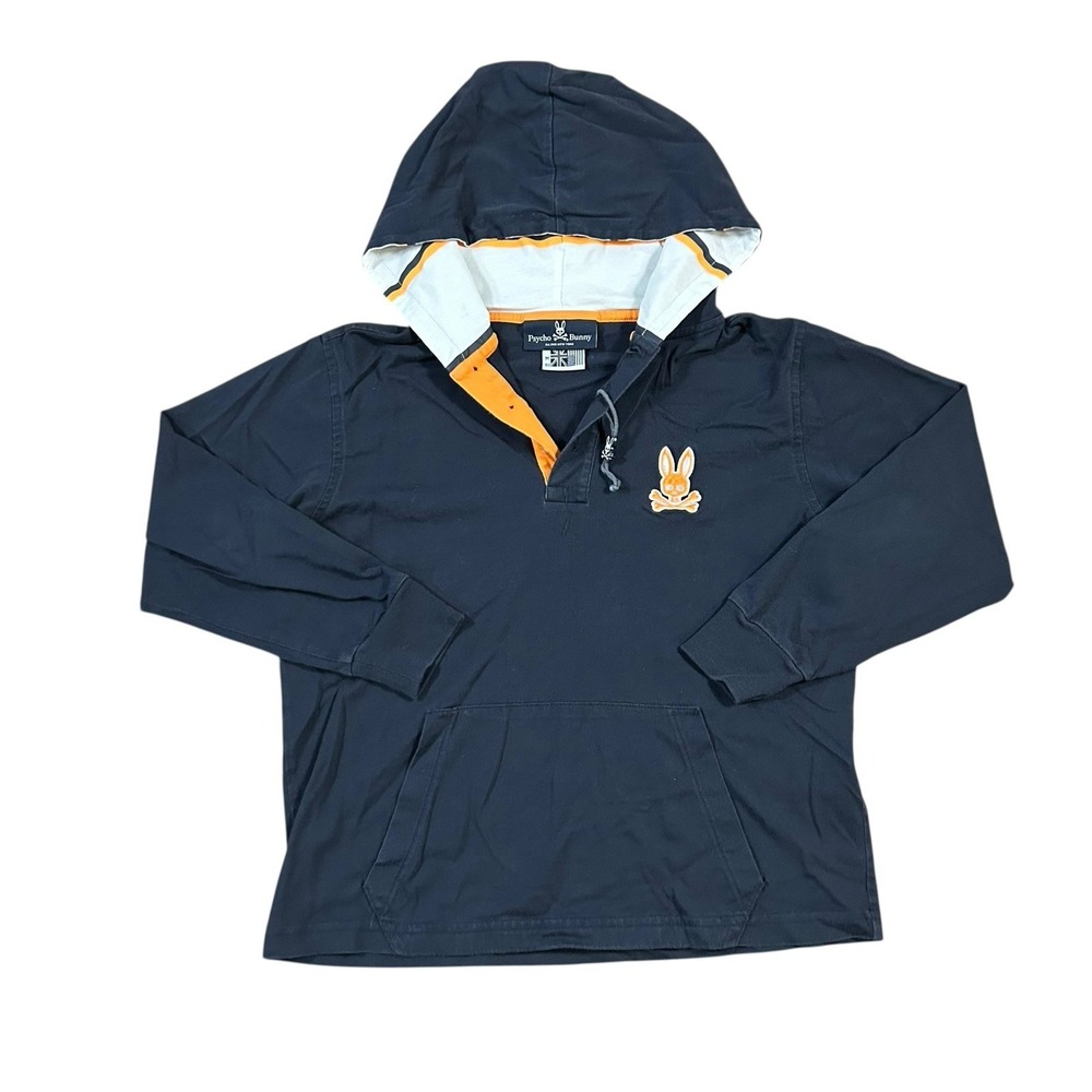 Psycho Bunny‎ Girls Crop Button Hoodie Size M 10-12